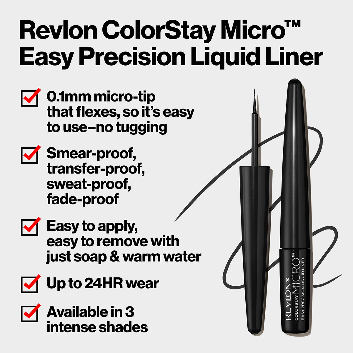REVLON ColorStay Micro Easy Precision Liquid Liner, 301 Blackout REVLON