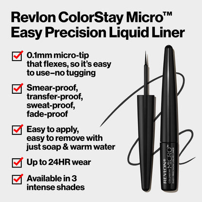 REVLON ColorStay Micro Easy Precision Liquid Liner, 301 Blackout REVLON