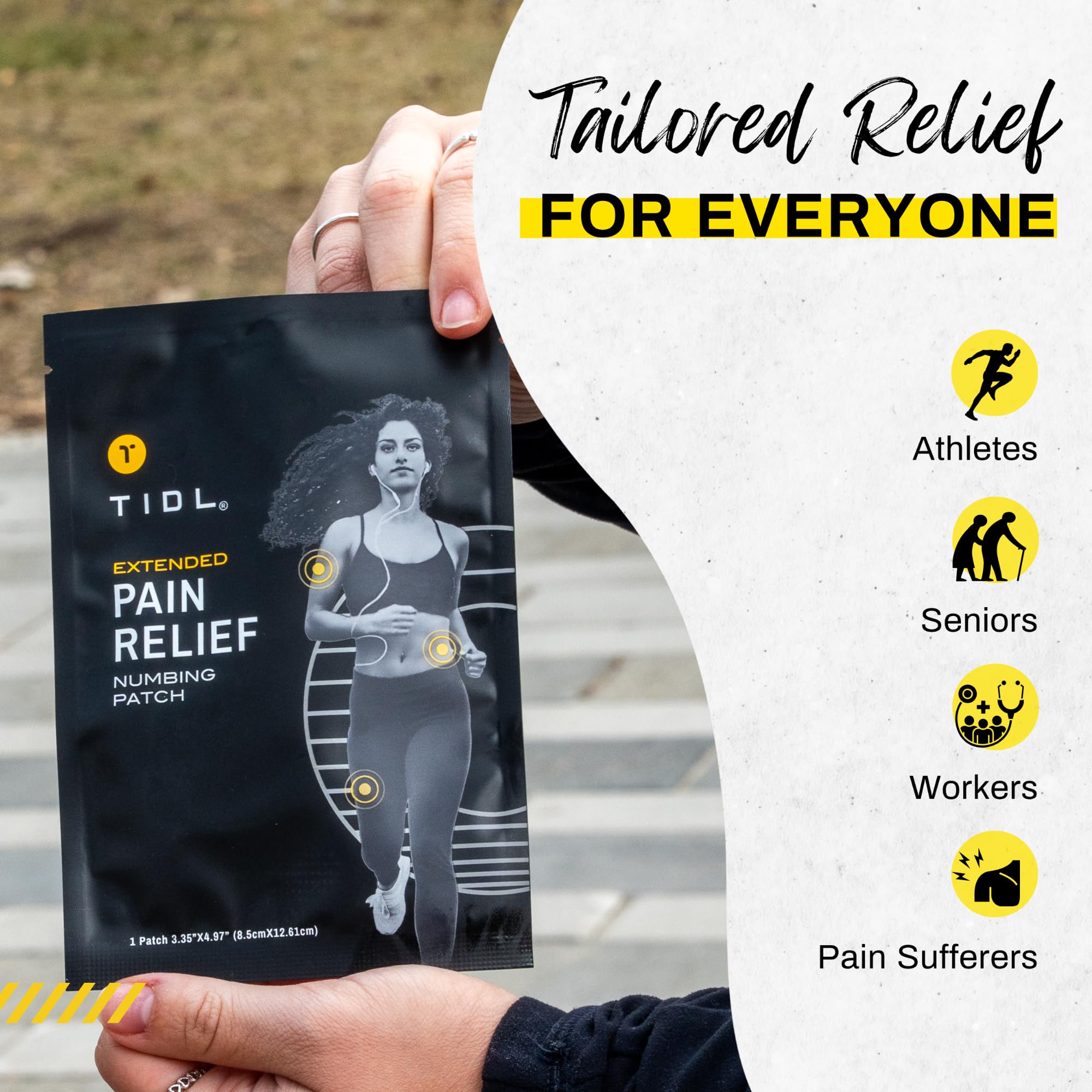 TIDL Recovery Patches, 20 Count, Maximum Strength for Targeted Back Pain, Joint & Muscle Pain Relief, Immediate Numbing & Soothing, Non-Stick Adhesive for Easy Application & Removal TIDL buy australia supplements