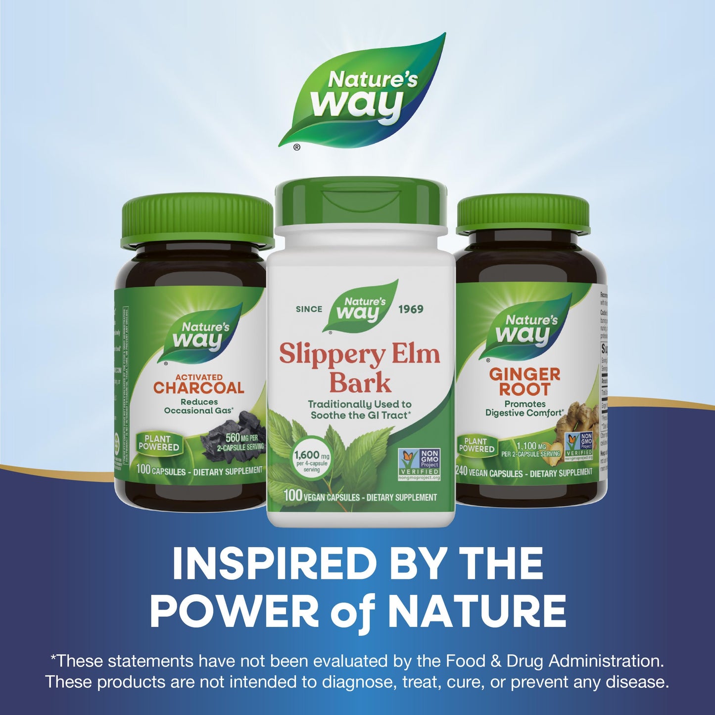 Nature’s Way Slippery Elm Bark Capsules, Traditional Digestive Support to Soothe Gastrointestinal Tract*, 1,600 mg per 4-Capsule Serving Nature's Way