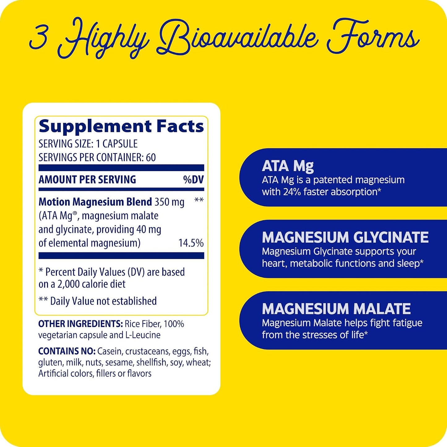 Enzymedica Magnesium Motion Supplement for Women & Men - 60 Caps Gsupps Australia