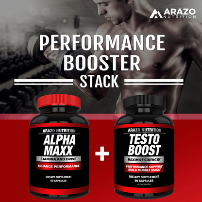 Arazo Nutrition Alphamaxx Health Supplement - Ginseng, Muira Puama, Tribulus Terrestris - 60 Herbal Pill Gsupps Australia