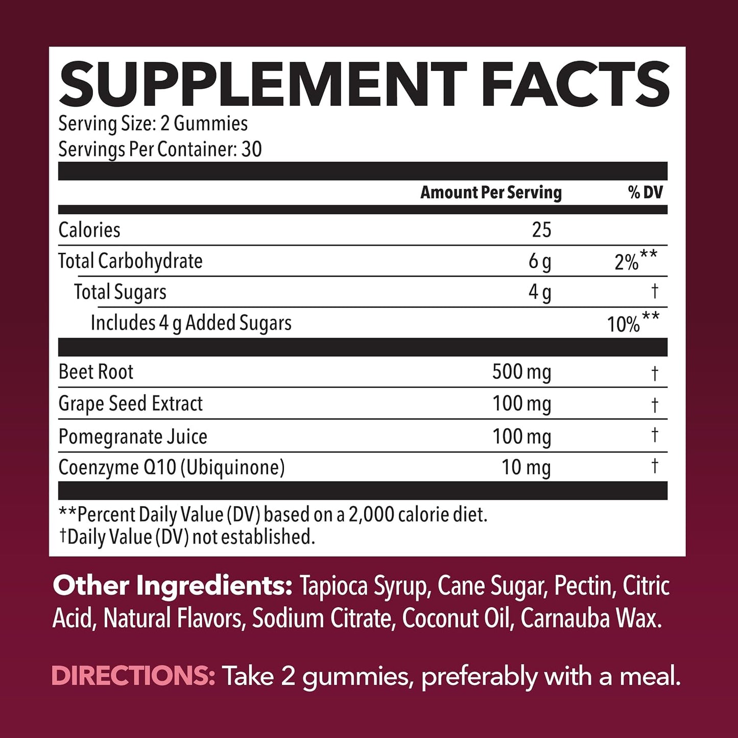 Beet Root Gummies with COQ10 and Grape Seed, Mixed Berry, 30 Servings | Nitric Oxide Supplement with Beetroot, Grape Seed Extract and COQ10 for Performance and Recovery, Vegan, Non-GMO, Gluten-Free Gsupps Australia