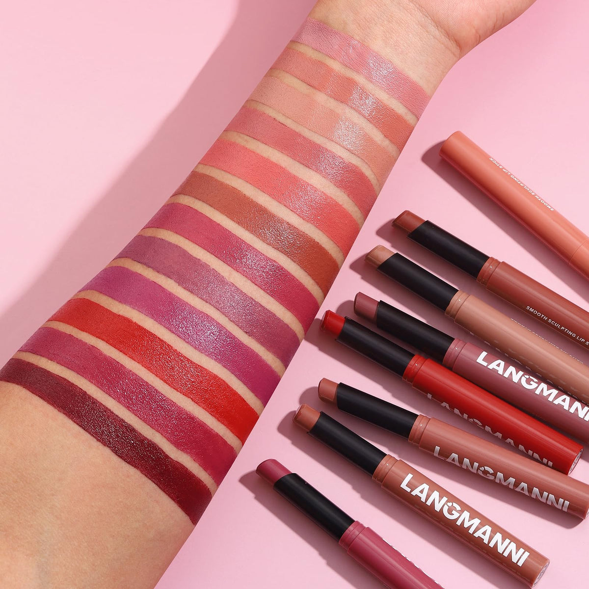 12Pcs Velvet Matte Lipstick Set, Nude to Dark Shades, Long-Lasting,Color A Jolilab