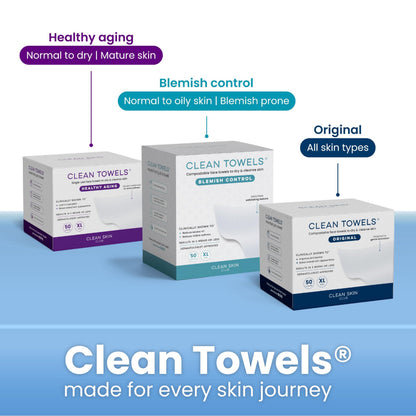 Clean Skin Club Clean² Pads 2.0 [NEW & Improved Edges] Guaranteed Not to Shed & Tear, Unique Triple Layers, Textured Side & Ultra Soft Side CLEAN SKIN CLUB