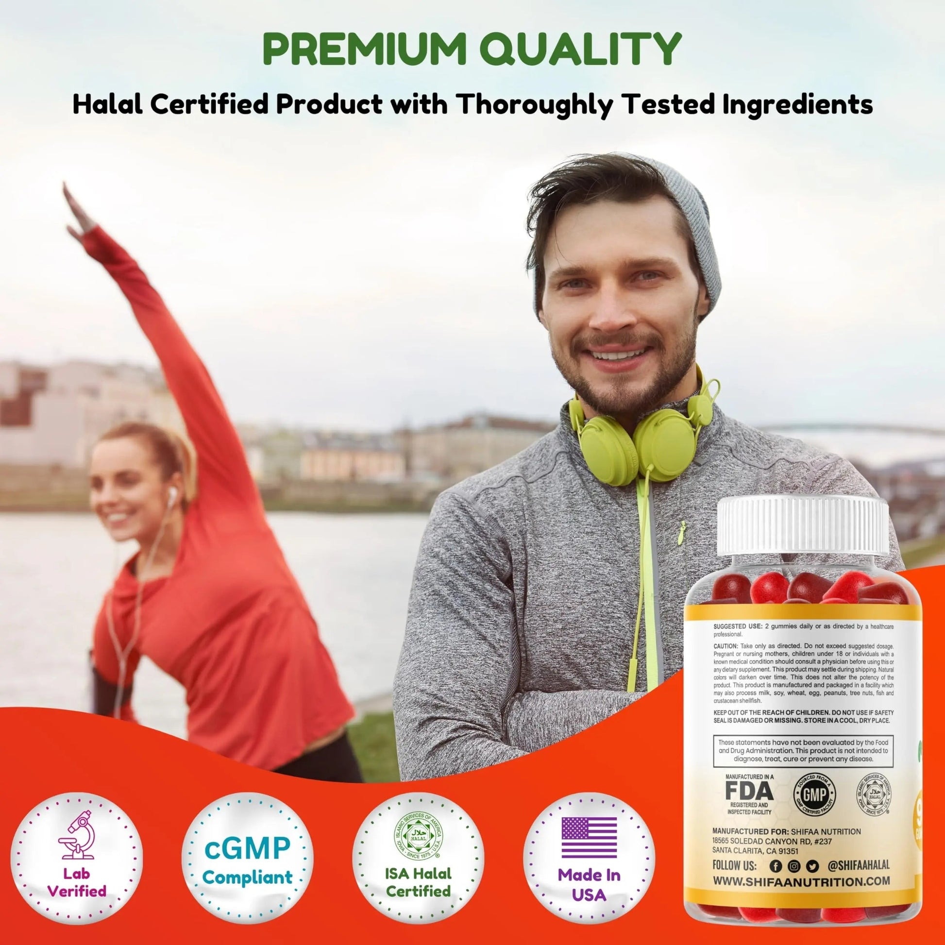 Halal Multivitamin Gummies for Women & Men | Immune & Overall Wellness | 90 Delicious Gummy Vitamins (45-Day Supply) SHIFAA NUTRITION buy australia supplements