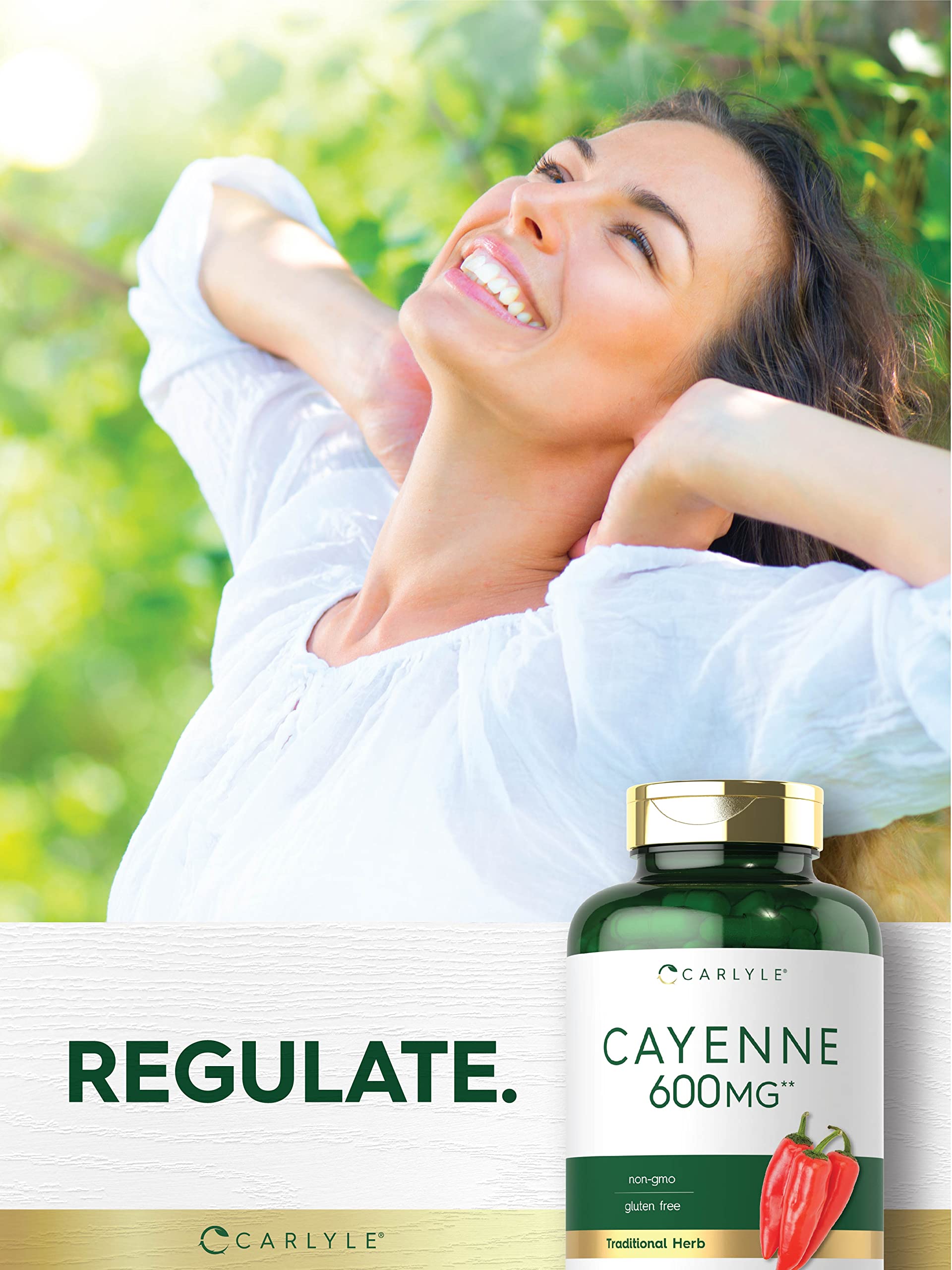 Carlyle Cayenne Pepper Capsules 600mg | 350 Pills | Non-GMO, Gluten Free Supplement Carlyle buy australia supplements