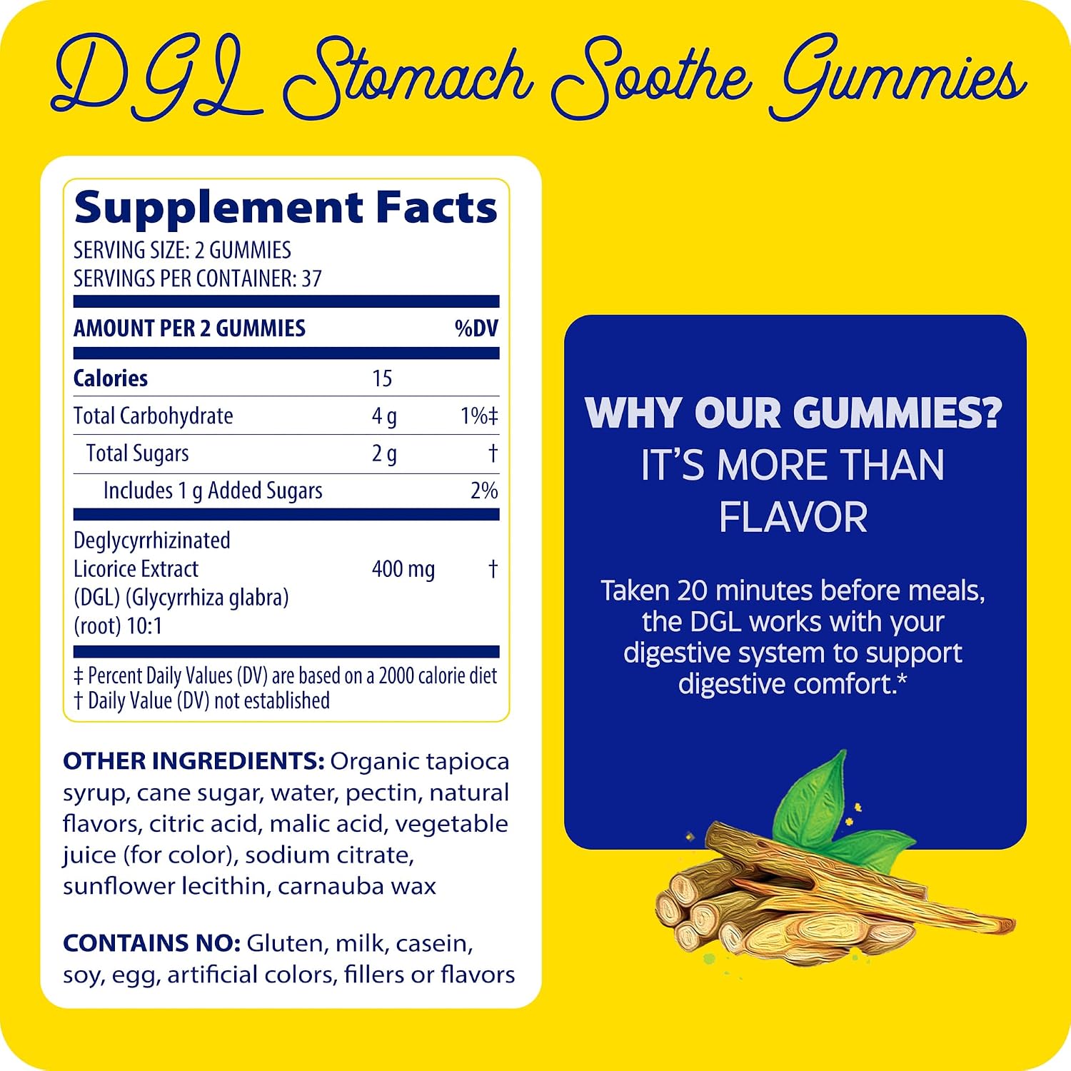 Enzymedica DGL Supplement for Men & Women - DGL Deglycyrrhizinated Licorice Gummies for Digestive Support & Gut Health, Soothes Stomach & Occasional Heartburn, Gluten Free, Vegan, Chocolate - 74 Count Gsupps Australia