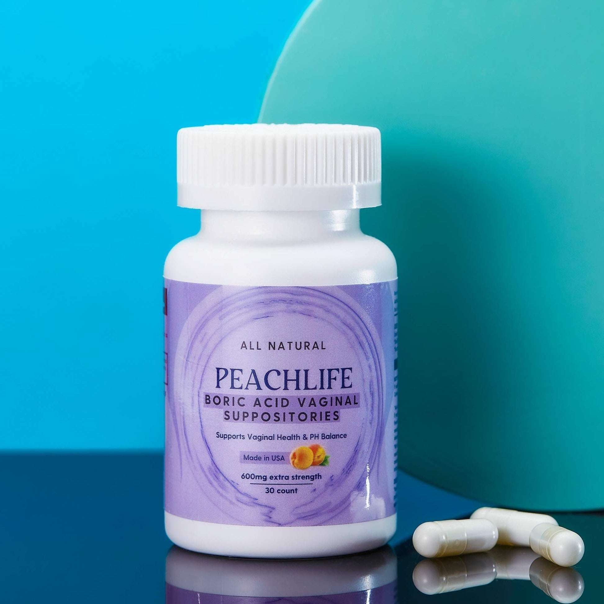 Peachlife Boric Acid Suppositories in Vegetable Capsules - USA Made - Vaginal pH Peachlife buy australia supplements
