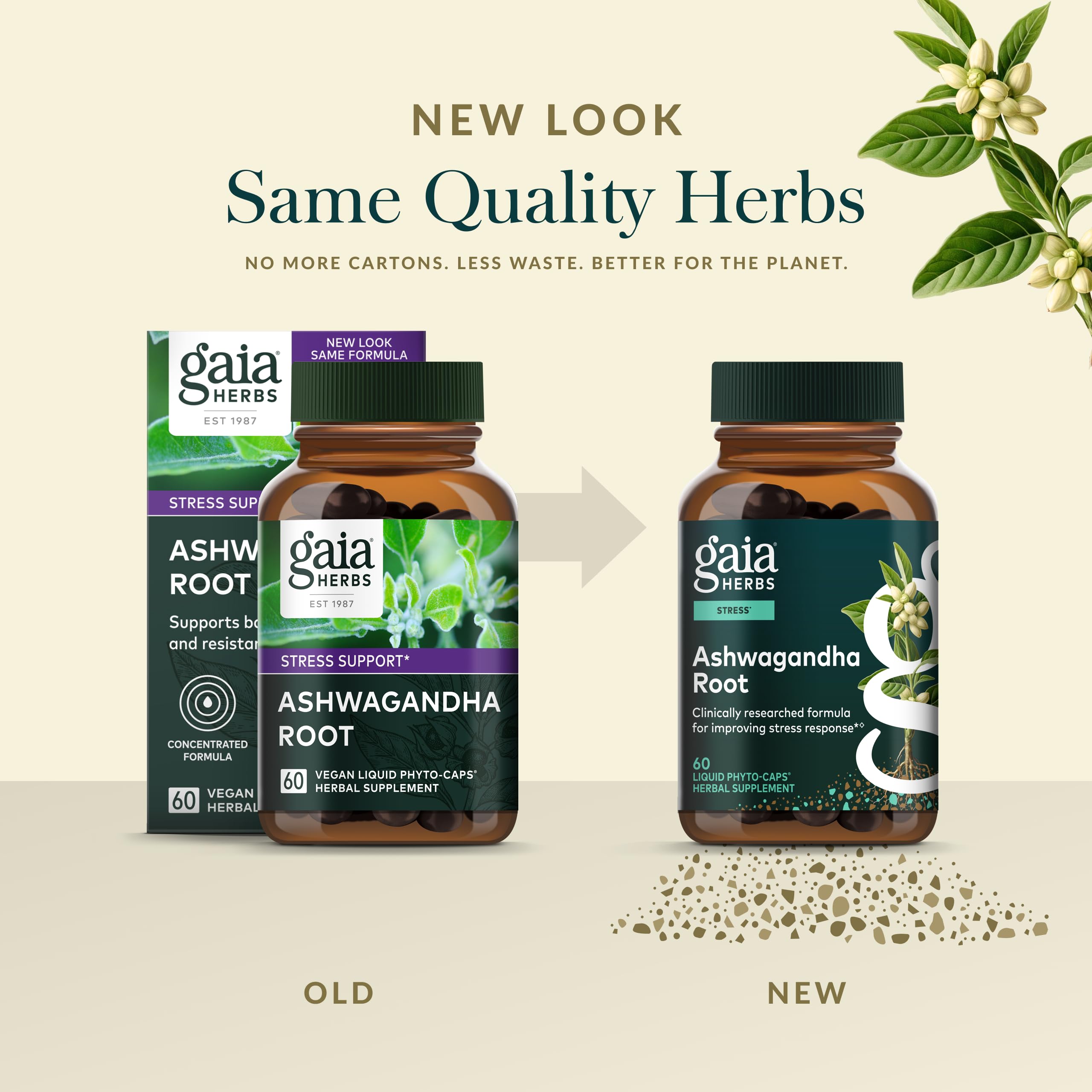 Gaia Herbs Ashwagandha Root - Stress Relief & Sleep Support Supplement - Supports Balanced Energy Levels & Positive Outlook* - 60 Vegan Liquid Phyto-Caps (30 Servings) Gaia Herbs buy australia supplements