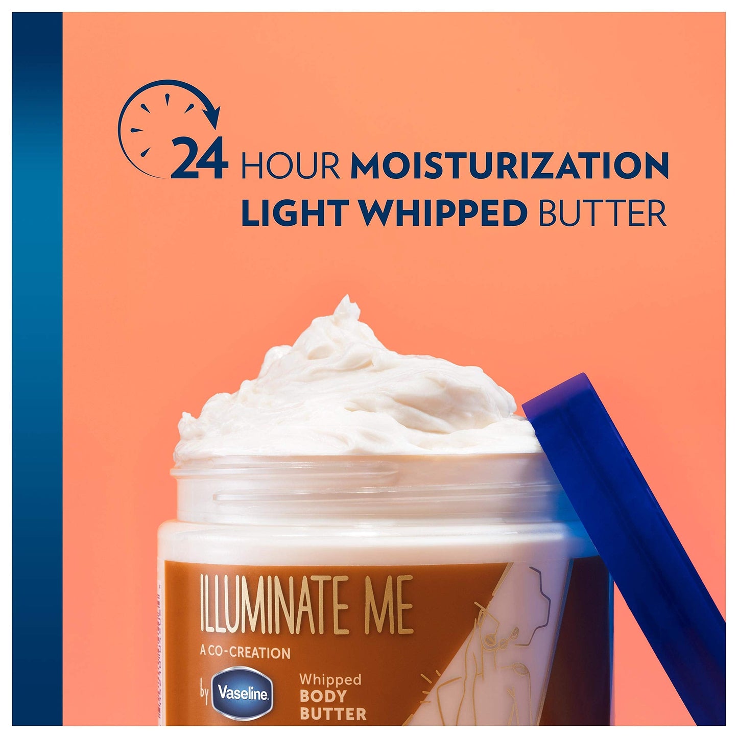 Vaseline Illuminate Me Shea Butter Whipped Body Butter for Melanin Rich Skin Provides 24 Hour Moisturization for Dry Skin 11 oz Vaseline