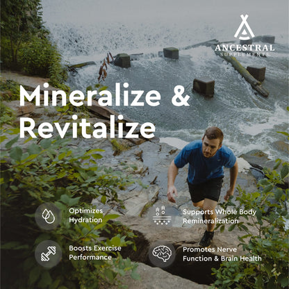 Ancestral Supplements Minerals & Electrolytes with Magnesium, Potassium, Sodium, Supports Optimal Hydration, Immune Health, Athletic Performance, Ancestral Supplements