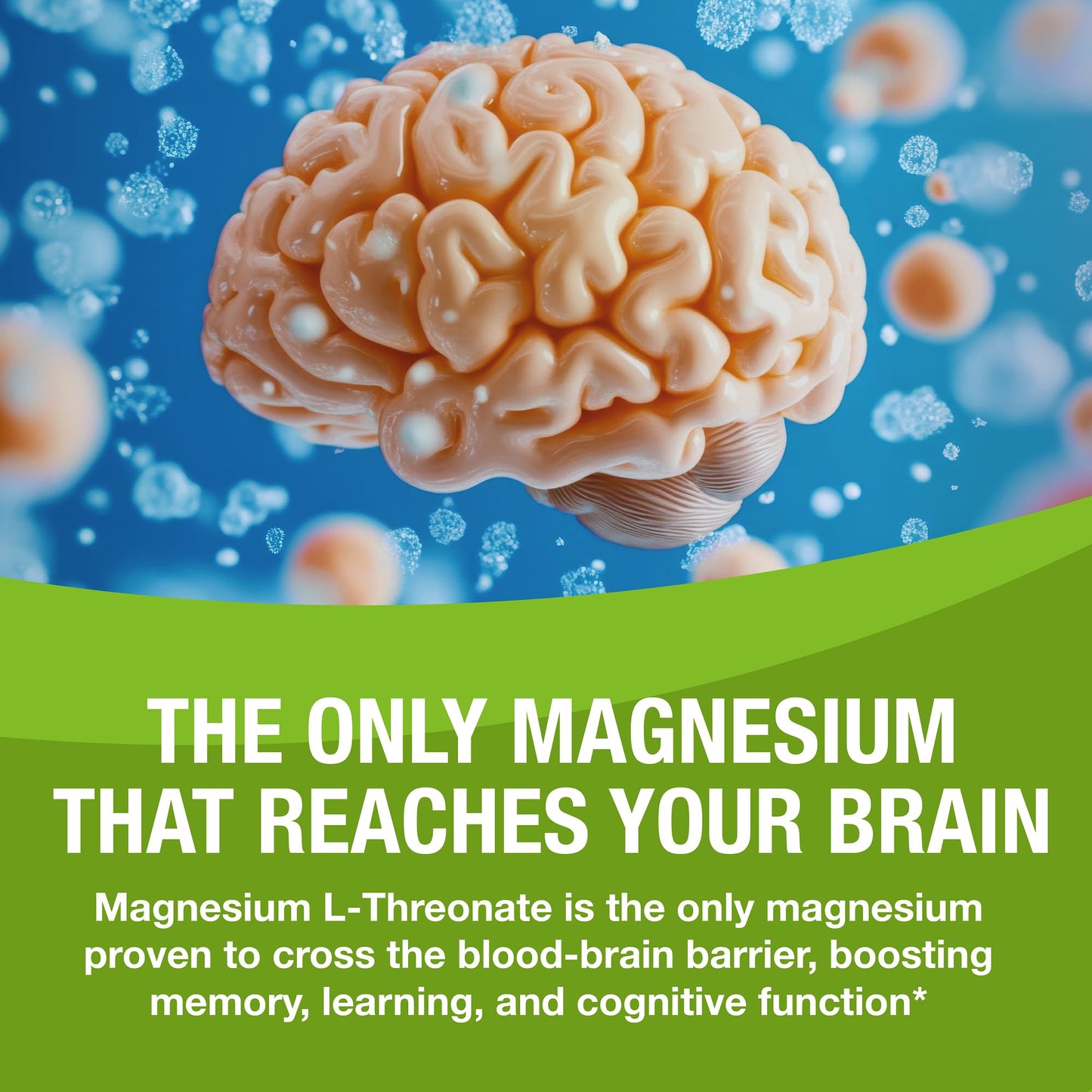 Magtein - Magnesium L-Threonate Supplement, Memory, Focus, Sleep & Brain Health Formula for Men & Women, Cognitive Support for Adults Magtein