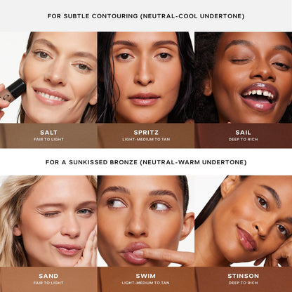 Saie Dew Bronze Hydrating Liquid Bronzer Stick, Sand (0.4 oz) Saie