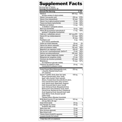 Nugenix Multivitamin for Men, Multivitamin and Support - 19 Vitamins and Minerals, Supports Free , Balance Cortisol, Promotes Nitric Oxide Production Nugenix