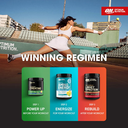 Optimum Nutrition Amino Energy Powder Plus Focus, with BCAA, Electrolytes, and Caffeine, Tropical Lemonade, 30 Servings (Packaging May Vary) Optimum Nutrition