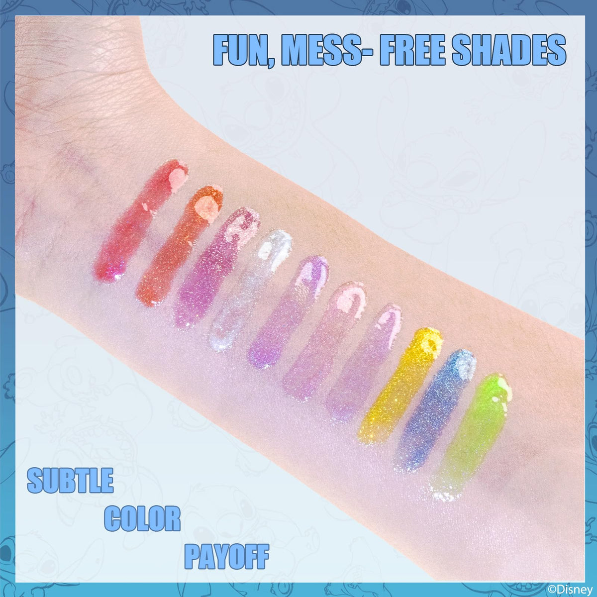 Stitch Lip Gloss Set, 10-Piece Plant-Based, Ages 3+ Townley Girl