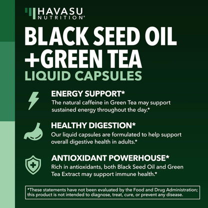 Black Seed Oil Capsules, Vegan, Non-GMO, Cold-Pressed Nigella Sativa, 90ct | 1500mg Per Serving Black Cumin Supplement for Skin Health, Immune Function, and Digestive Health, Unflavored, 30 Servings Gsupps Australia