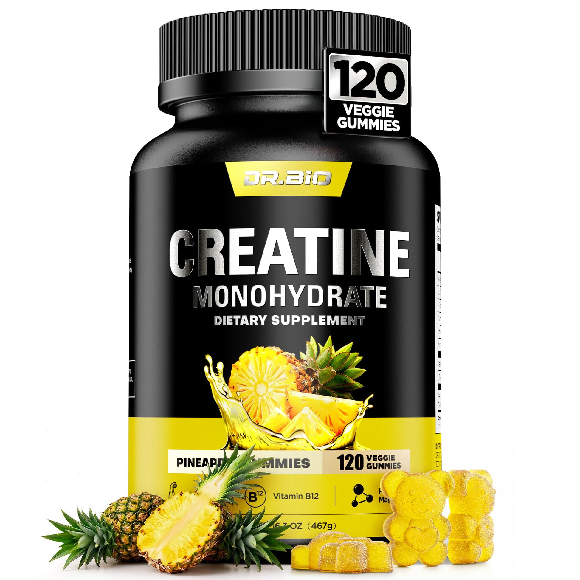 Instant Boost Creatine Monohydrate Gummies, Complex Formula with Real 5000mg Creatine, L-Taurine, B12, Mg & K, Pre-Workout Creatine for Women & Men to Support Energy DR.BIO buy australia supplements