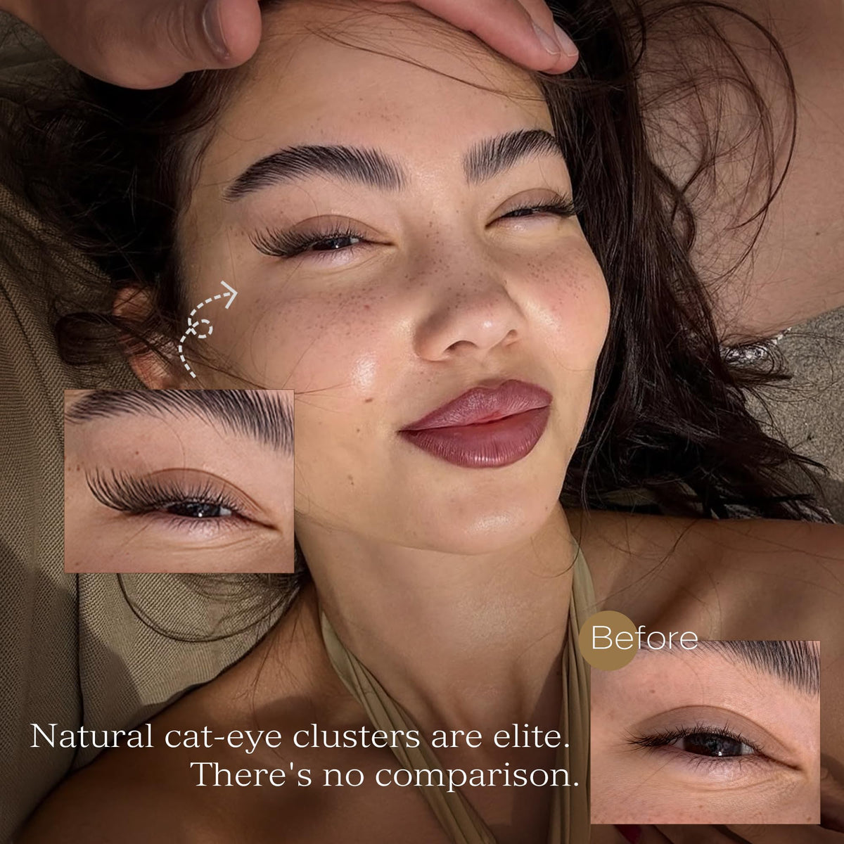 Natural Lash Clusters Wispy Eyelash Clusters C Curl Left&Right Cluster Eyelashes Extensions 180pcs Cluster Lashes DIY Individual Lash Extension Thin Band Cat Eye Lashes by TOOCHUNAG TOOCHUNAG