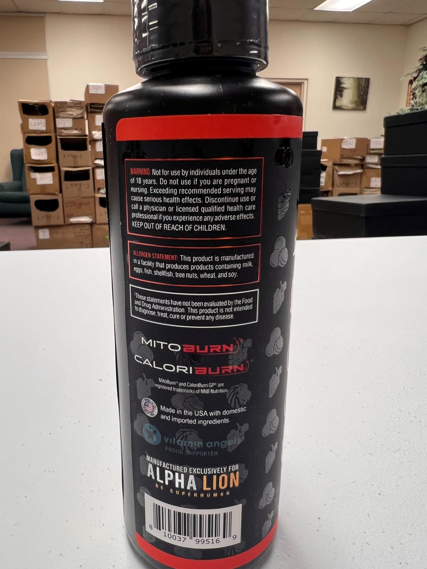 ALPHA LION Burn2O L-Carnitine Liquid 2000mg, Premium Liquid Fat Burner & Pre-Workout Supplement for Men & Women - Natural Energy & Metabolism Booster for Weight Loss - ShredBerry