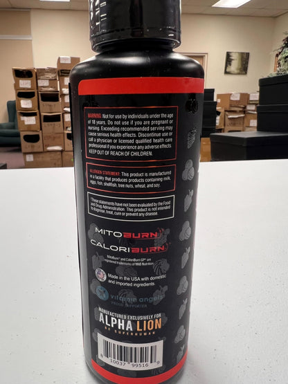 ALPHA LION Burn2O L-Carnitine Liquid 2000mg, Premium Liquid Fat Burner & Pre-Workout Supplement for Men & Women - Natural Energy & Metabolism Booster for Weight Loss - ShredBerry