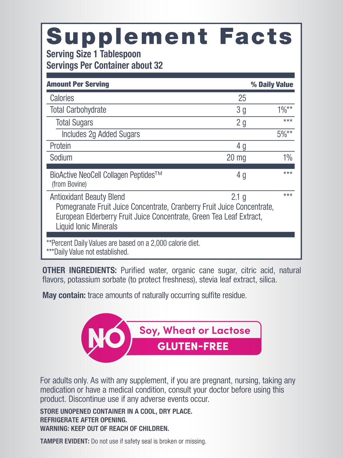 NeoCell Advanced Liquid Collagen | 4000 mg | Pomegranate and Fruit Juice Concentrates | for Women and Men | 16 fl oz NeoCell Advanced