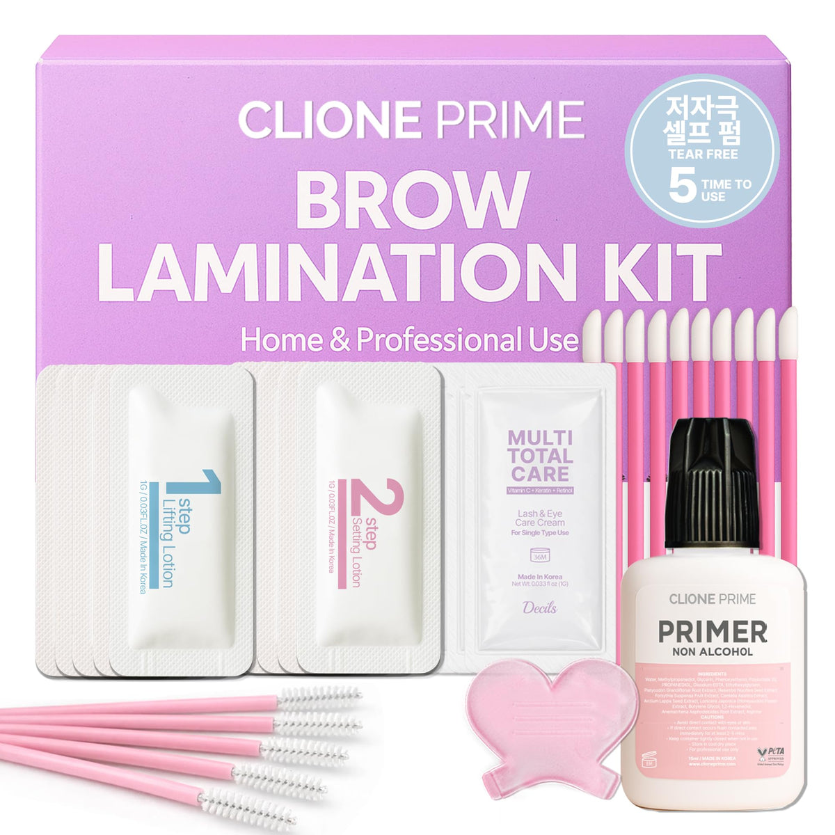 At Home Brow Lamination Kit - DIY Eyebrow Lamination Kit Professional Eye Brow Perm Kit Instant DIY Eyebrow Lift Kit for Fuller Thicker Brows Lasts For Upto 8 Weeks CLIONE PRIME