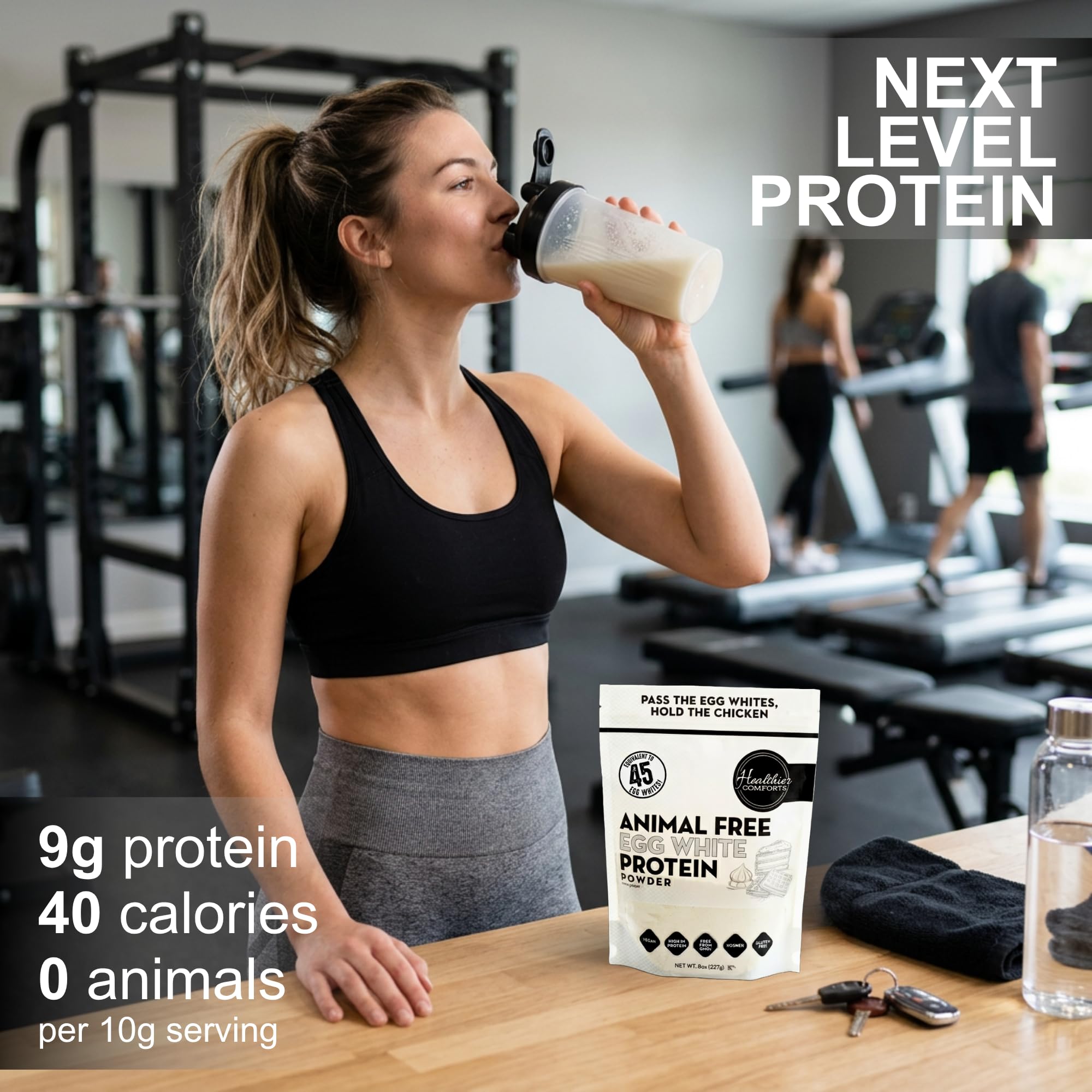Healthier Comforts Animal-Free Egg White Protein Powder | Make Vegan Egg Omelets, Angel Food Cake, Meringue, Protein Shakes | Whips and Binds Just Like Traditional Egg Whites (8 oz) Healthier Comforts buy australia supplements