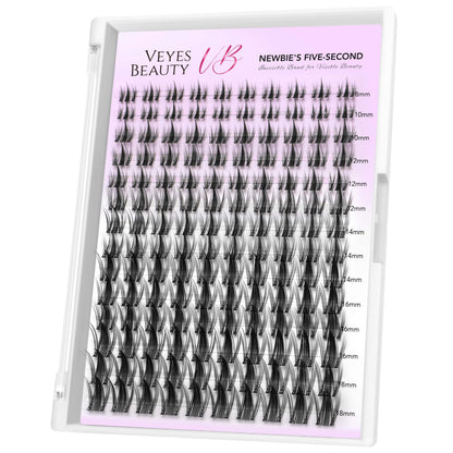 VEYESBEAUTY Manga Lash Clusters Eyelash Extensions Thin & Invisible Band VEYESBEAUTY