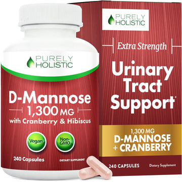 D Mannose with Cranberry | Drug-Free Urinary Tract Health Support | Evidence-Based DMannose 1300mg for Urinary & Bladder Health for Women | D Mannose Supplements for Women & Men | Non-GMO | 240 Ct Purely Holistic buy australia supplements