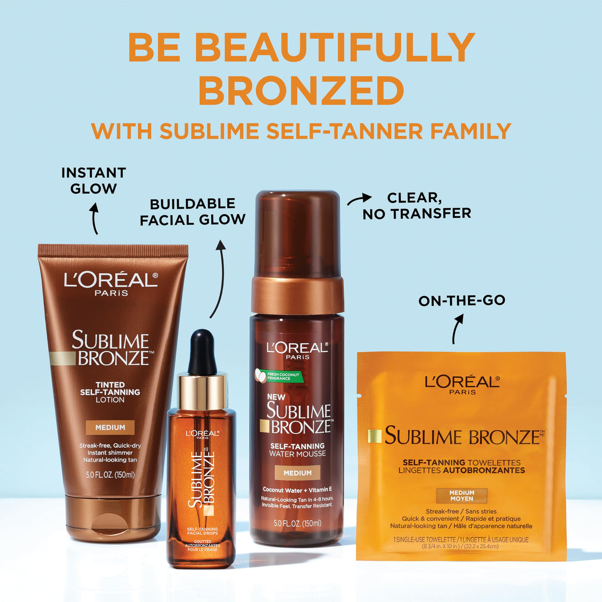 L'Oreal Paris Sublime Bronze Tinted Self Tanning Lotion, Medium Natural Tan 5 fl. Oz L'Oreal Paris