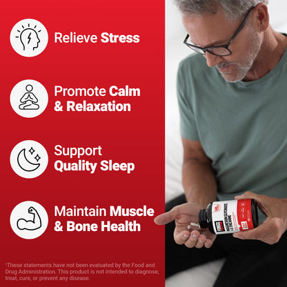 Force Factor Magnesium + L-Theanine, Magnesium Bisglycinate Supplement to Support Bones, Muscles, Nerves, Relaxation, and Mood, Vegan Force Factor