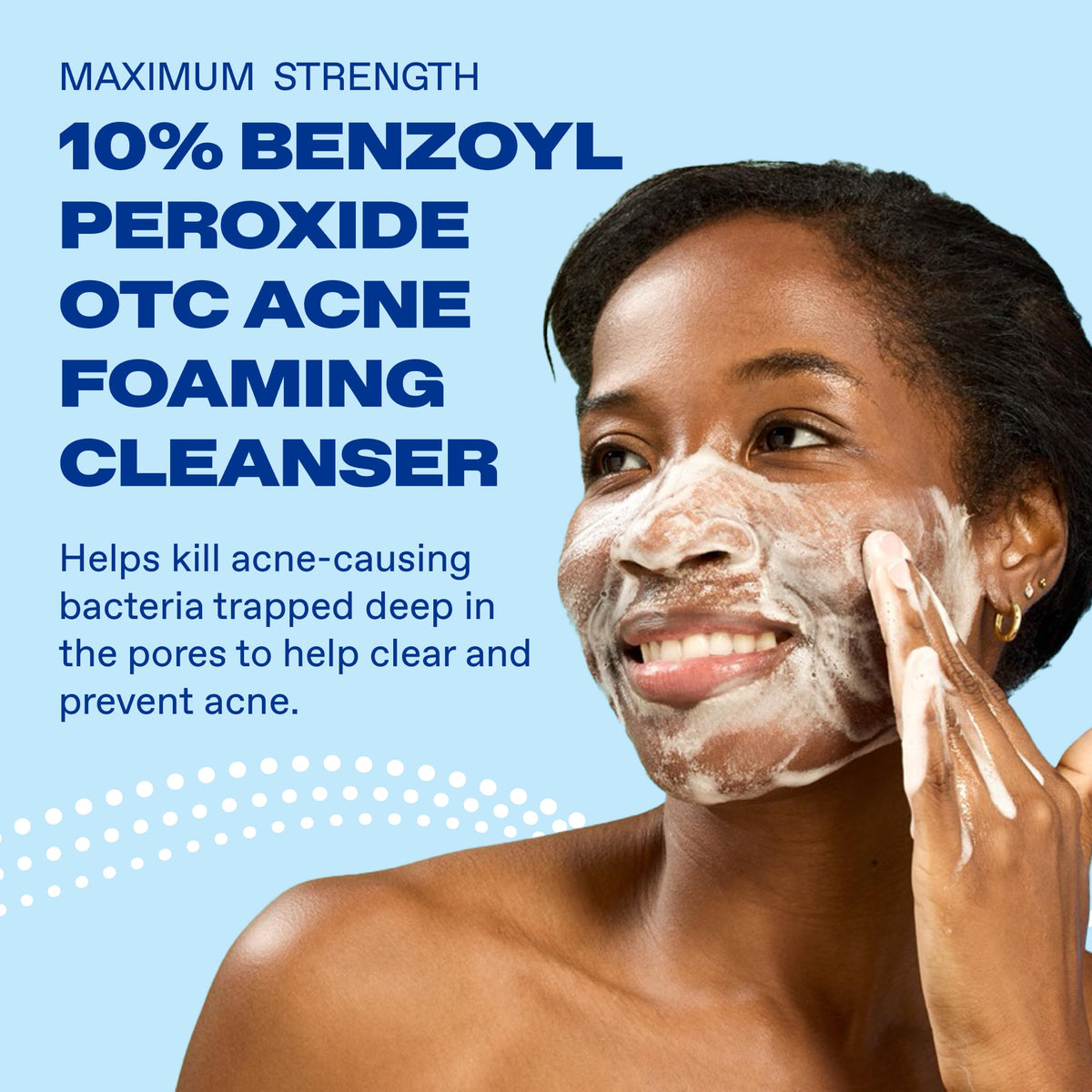 Differin Acne Foaming Face Wash, Max Strength, 10% Benzoyl Peroxide, 5oz Differin