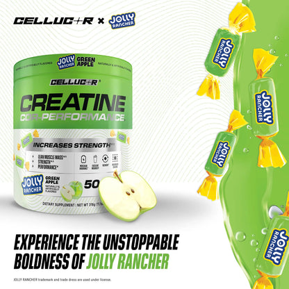 Cellucor Creatine Powder, Jolly Rancher Green Apple - Increases Strength, Lean Muscle Mass & Endurance, Micronized Creatine for Fast Absorption, Cellucor