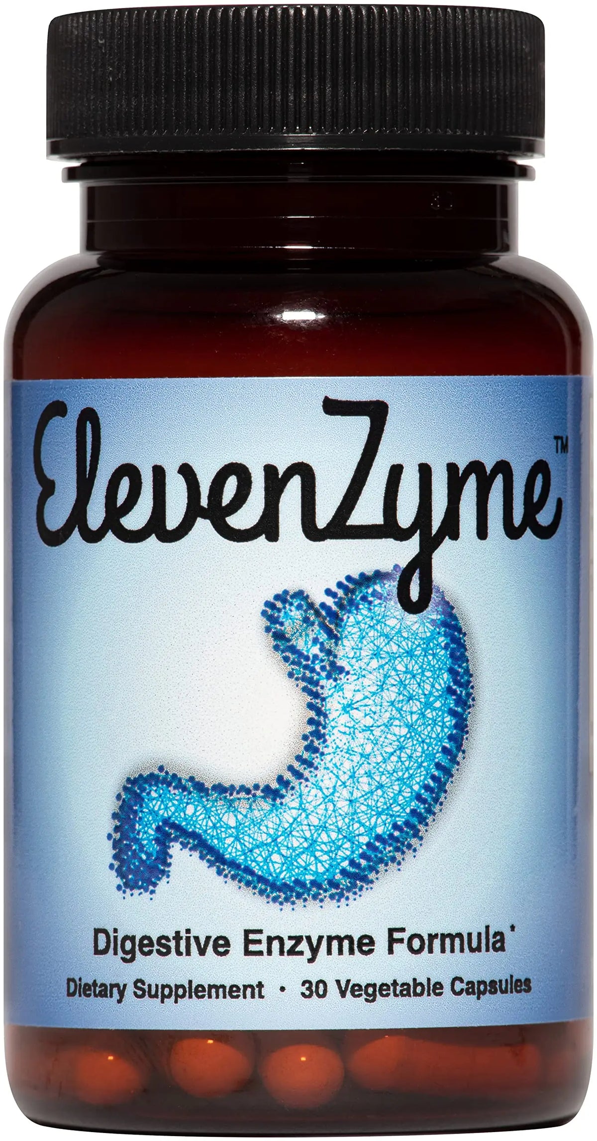 ElevenZyme - Natural Digestive Enzyme Supplement - Non-GMO, Vegan ElevenZyme