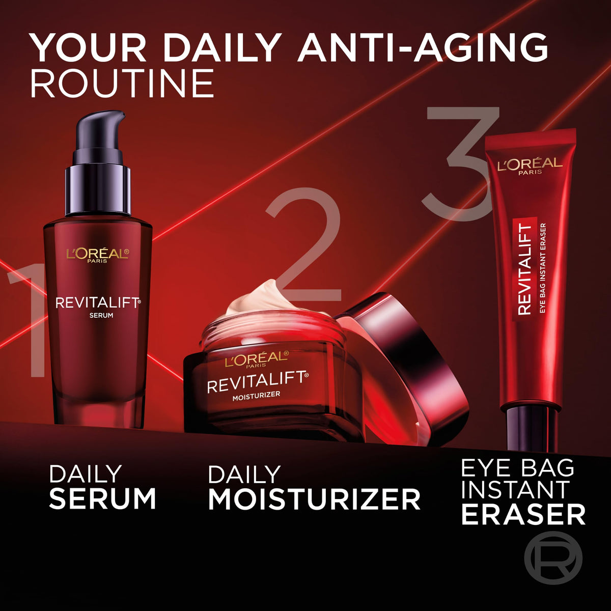 L'Oreal Paris Revitalift Triple Power Anti-Aging Concentrated Face Serum, Hyaluronic Acid and Pro-Xylane, Reduces Wrinkles 1 oz L'Oreal Paris