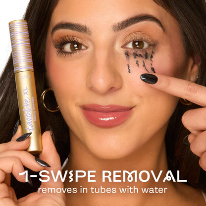 tarte tartelette XL tubing mascara – Lash Extensions in a Tube with Peptide, Extra-Bold Buildable Length & Volume, Smudge-Proof Longwear, Easy-to-Remove, Vegan & Cruelty-Free, full size, black tarte