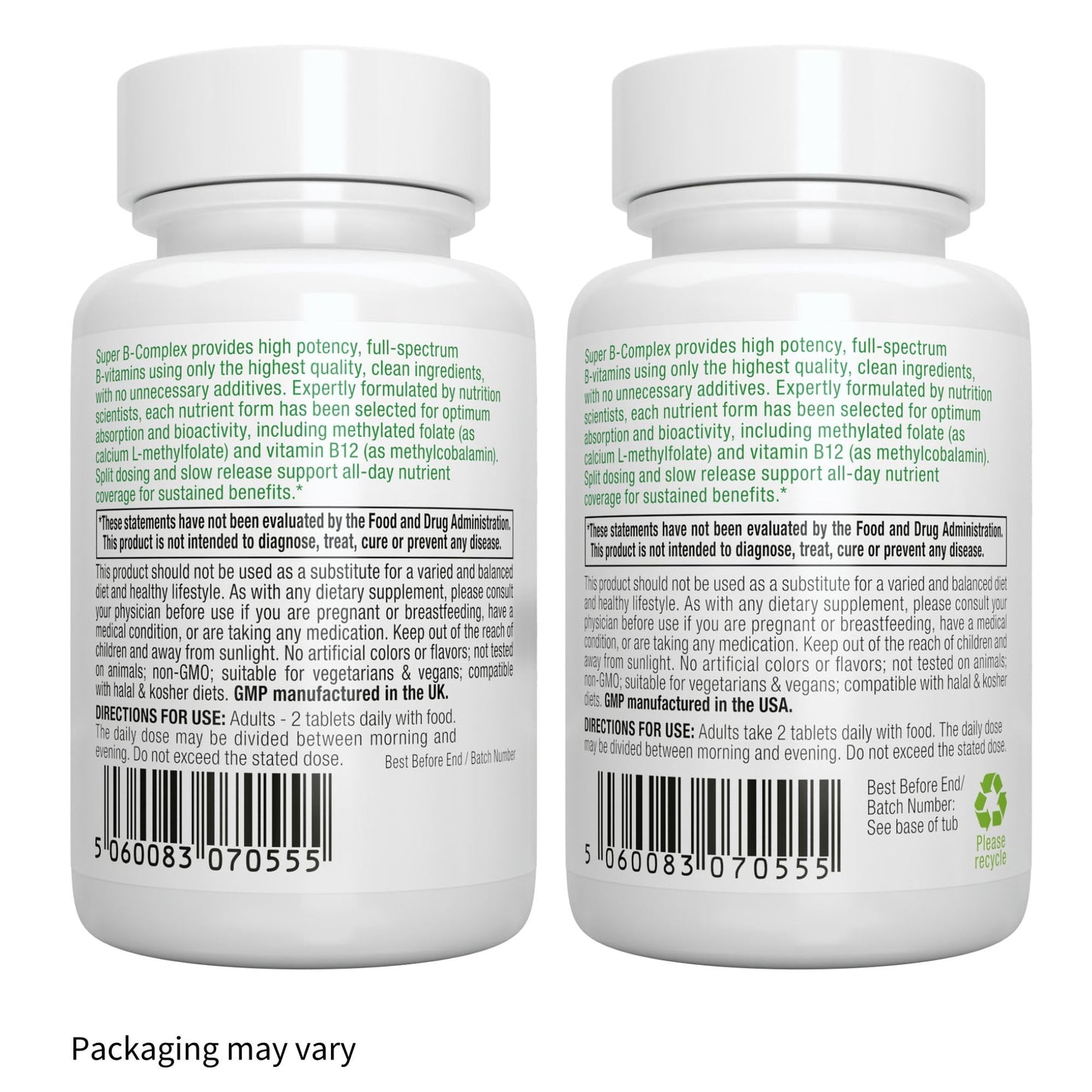Igennus Super B-Complex Methylated B Vitamins - Sustained Release, Clean Label & High Absorption, with 5-MTHF Folate & Methyl B12, Energy, Mood & Cognitive Performance Igennus Healthcare Nutrition
