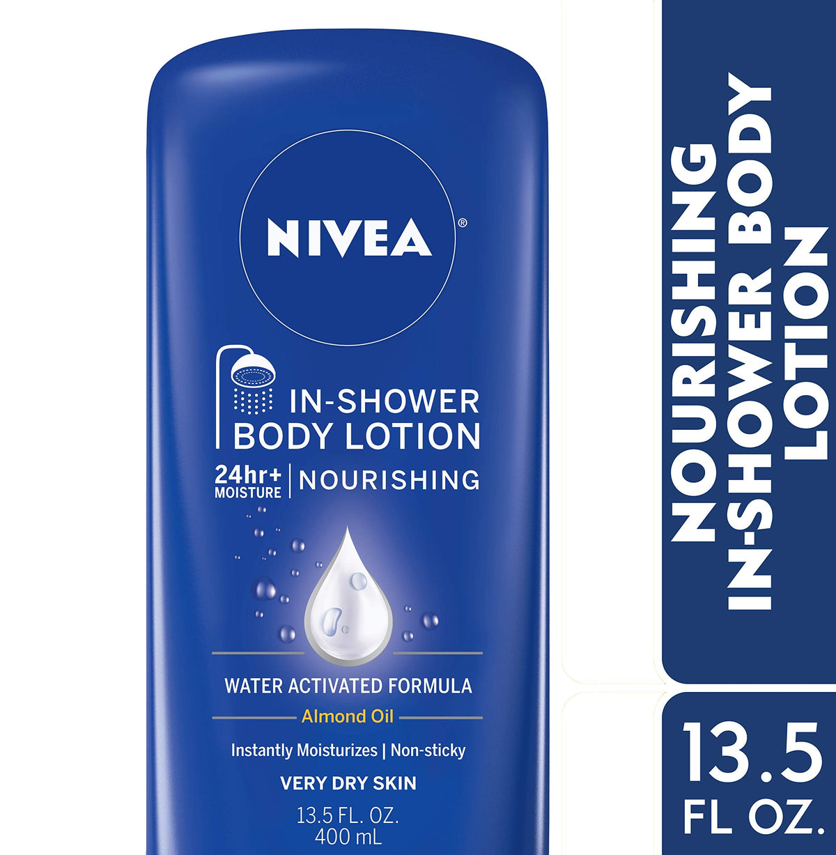 NIVEA Nourishing In Shower Lotion, 24-Hour Body Moisturizer, 13.5 FL OZ NIVEA