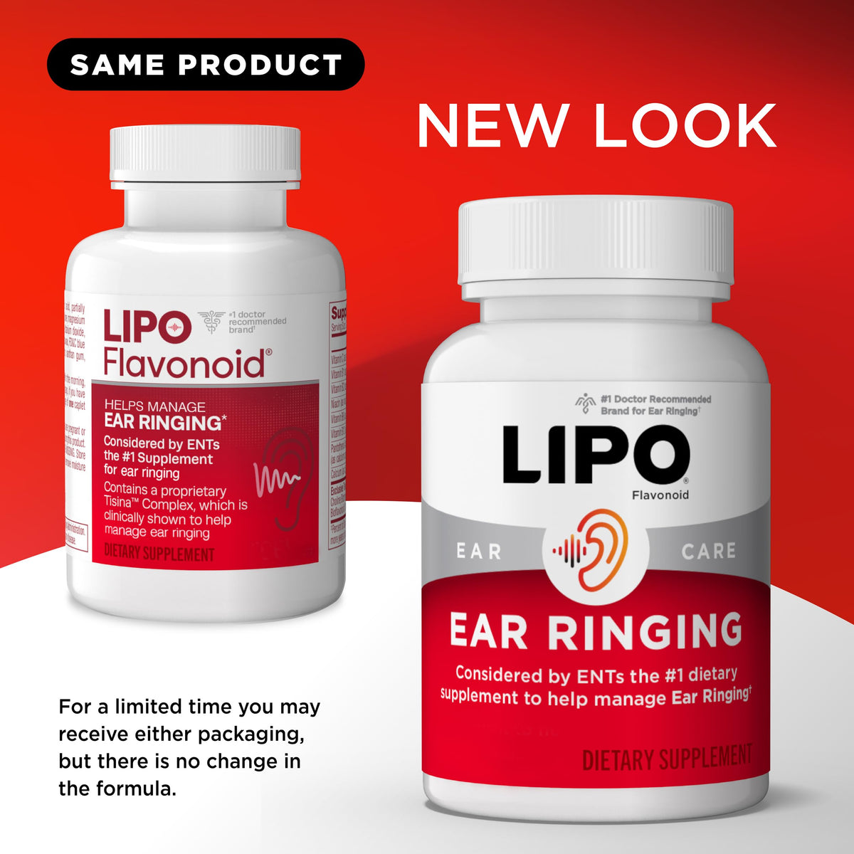Lipo Flavonoid Ear Ringing - Doctor-Recommended for Ringing Ears – Clinically Proven Lemon Bioflavonoid Complex with Vitamins C, B1, B2, B6, B12, Lipo-Flavonoid