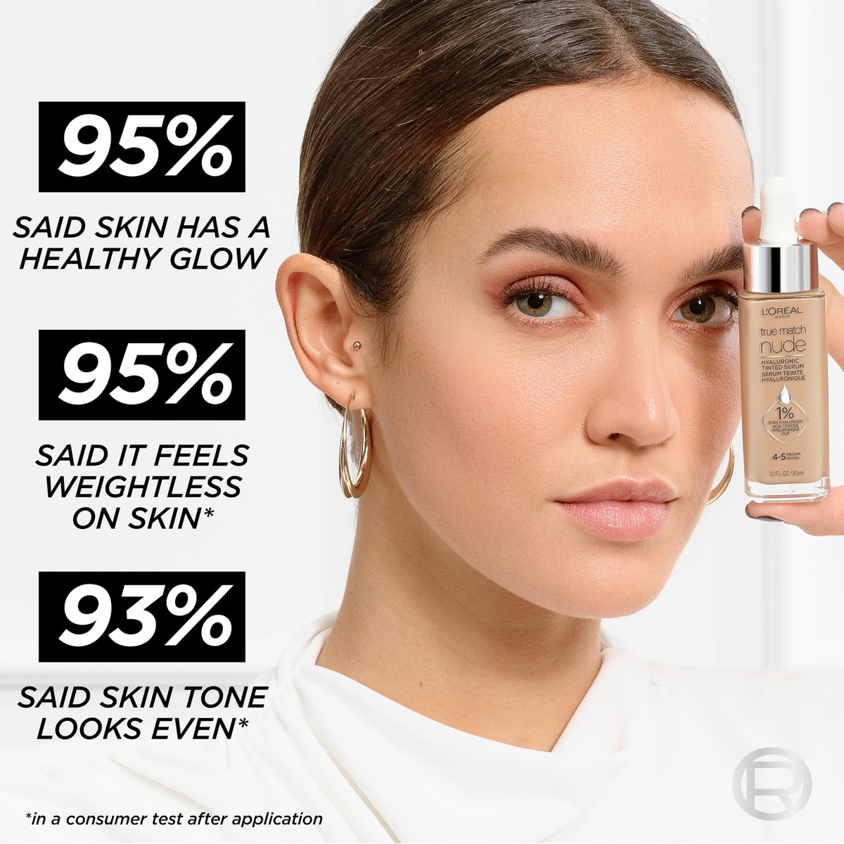 L'Oreal Paris True Match Nude Hyaluronic Tinted Serum Foundation with 1% Hyaluronic acid, Light 2-3, 1 fl. oz. L'Oreal Paris