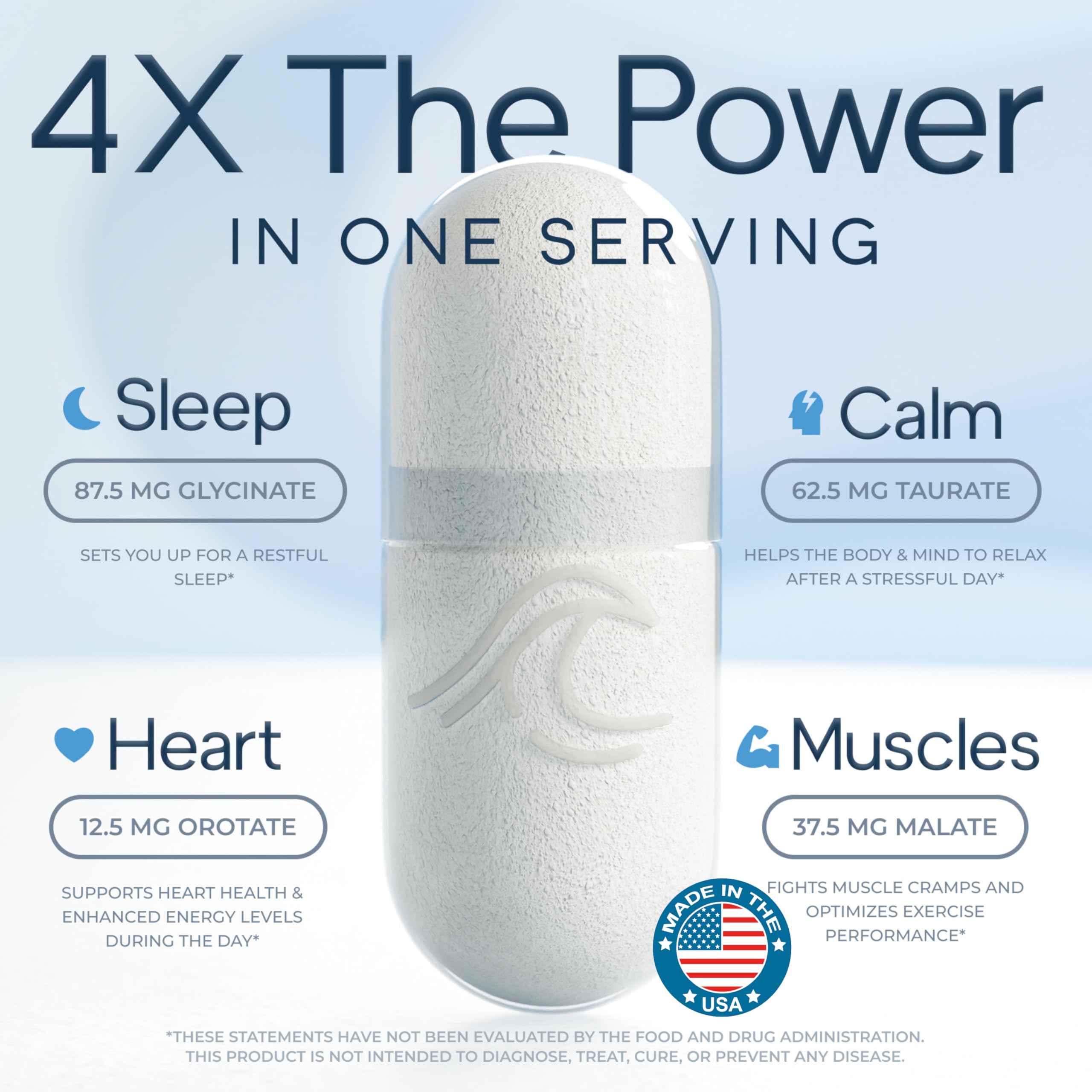 Natural Flow 4X Magnesium Supplement, Magnesium Glycinate, Taurate, Malate, Orotate Complex, Calm Sleep and Cramp Support Blend, No Mag Citrate or Oxide, 120 Capsules Natural Flow Supplements buy australia supplements