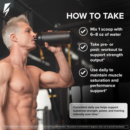 Max Strength HCl - Pre Workout Creatine HCl Powder for Muscle Growth, Endurance & Recovery - No Bloat, Superior Absorption - Pre and Post Workout Supplement for Men & Women (Blueberry Lemonade)