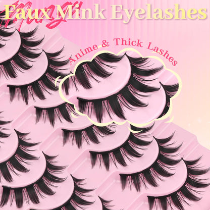 Ahrikiss Lashes Manga Lashes Spiky Anime False Eyelashes (Doll) Ahrikiss
