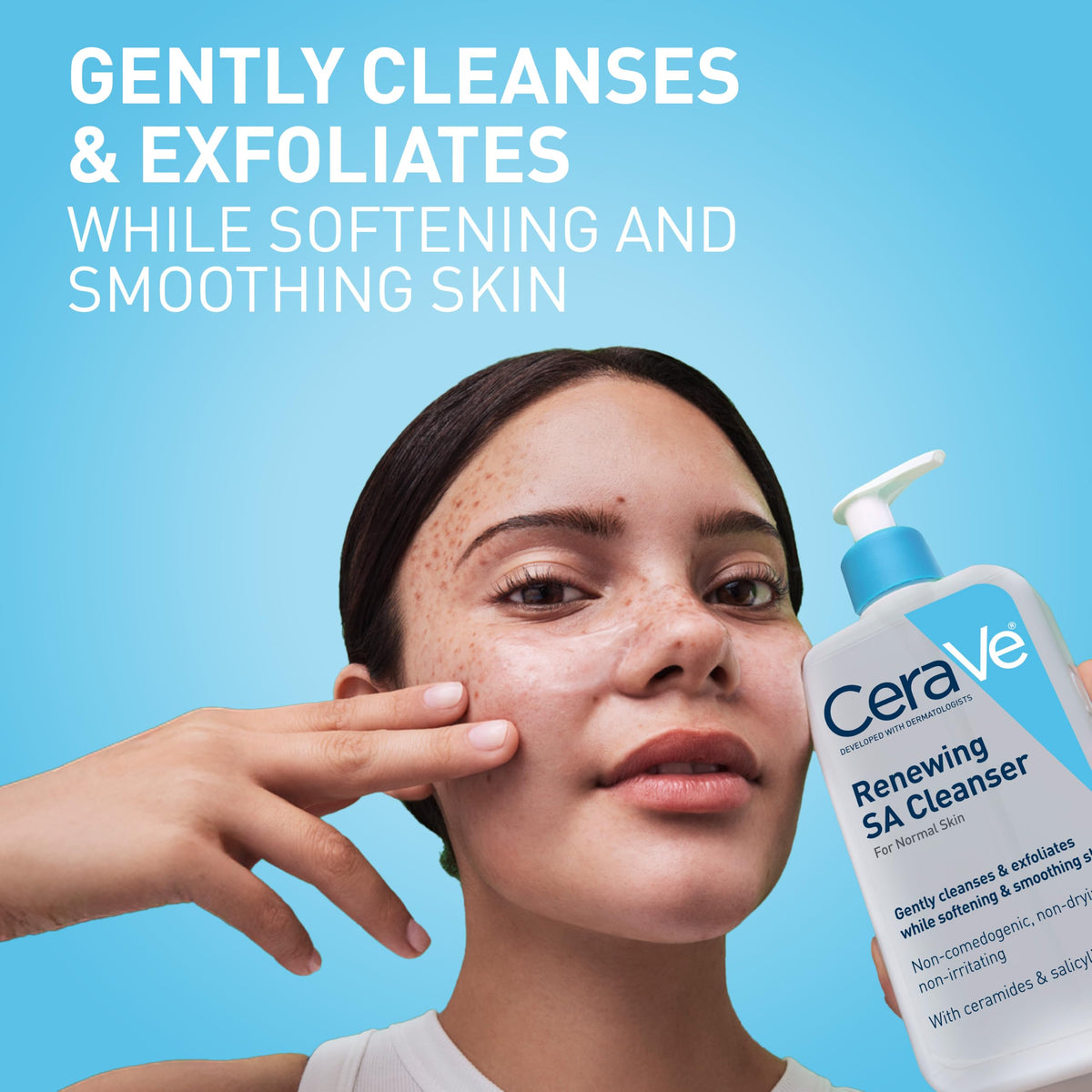 CeraVe Renewing Salicylic Acid Cleanser, BHA Exfoliating Face Wash, 16oz CeraVe