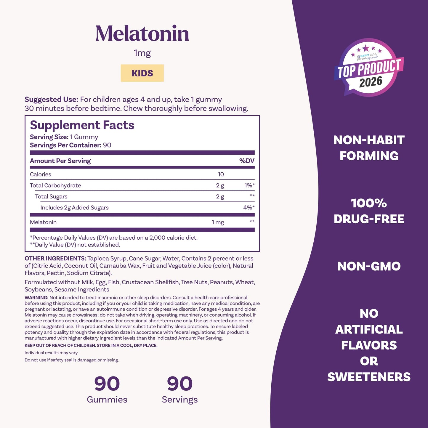 Natrol Kids Melatonin 1mg, for Restful Sleep, 90 Raspberry-Flavored Gummies Natrol