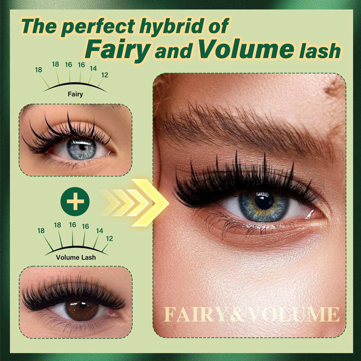 KEYYOU Lash Clusters with Spikes - 200D Volume Wispy Manga Lash Clusters KEYYOU