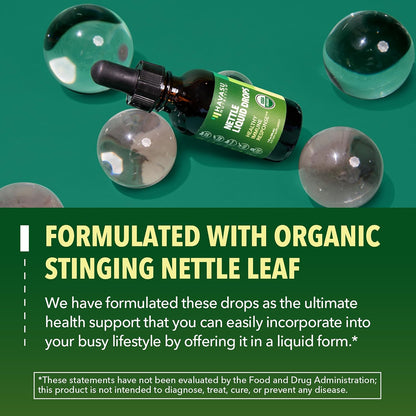 Organic Stinging Nettle Leaf Extract, Urinary Support, Unflavored, 1 Fl Oz | Stinging Nettle Tincture for Men and Women, USDA Certified, Vegan, Gluten Free, Non-GMO Herbal Tincture, 60 Servings Gsupps Australia