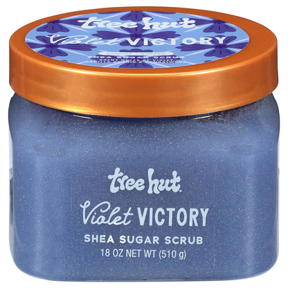 Tree Hut Violet Victory Shea Sugar Scrub, Exfoliating, Hydrating & Moisturizing Body Scrub with Shea Butter & Natural Oils, Smooth & Soften Skin, Polishing Exfoliant for Radiant Skin, 18 oz Tree Hut